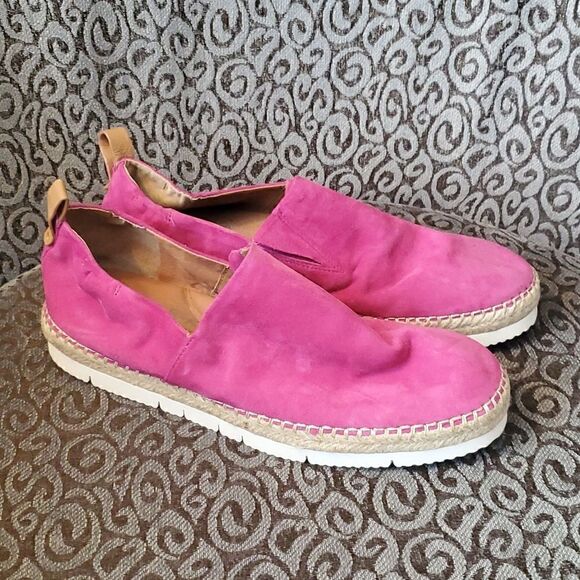 GENTLE SOULS Suede Espadrille Slip On Platforms - Size 8 1/2 - Picture 1 of 8